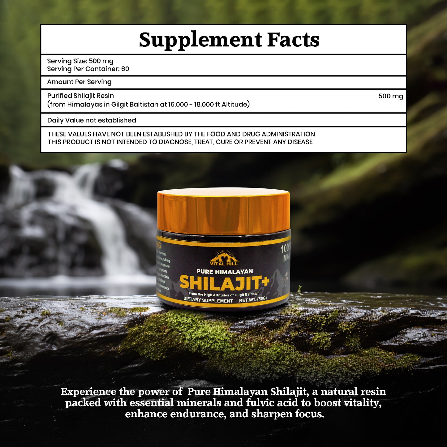 Vital Hill Premium Shilajit For Men and Women