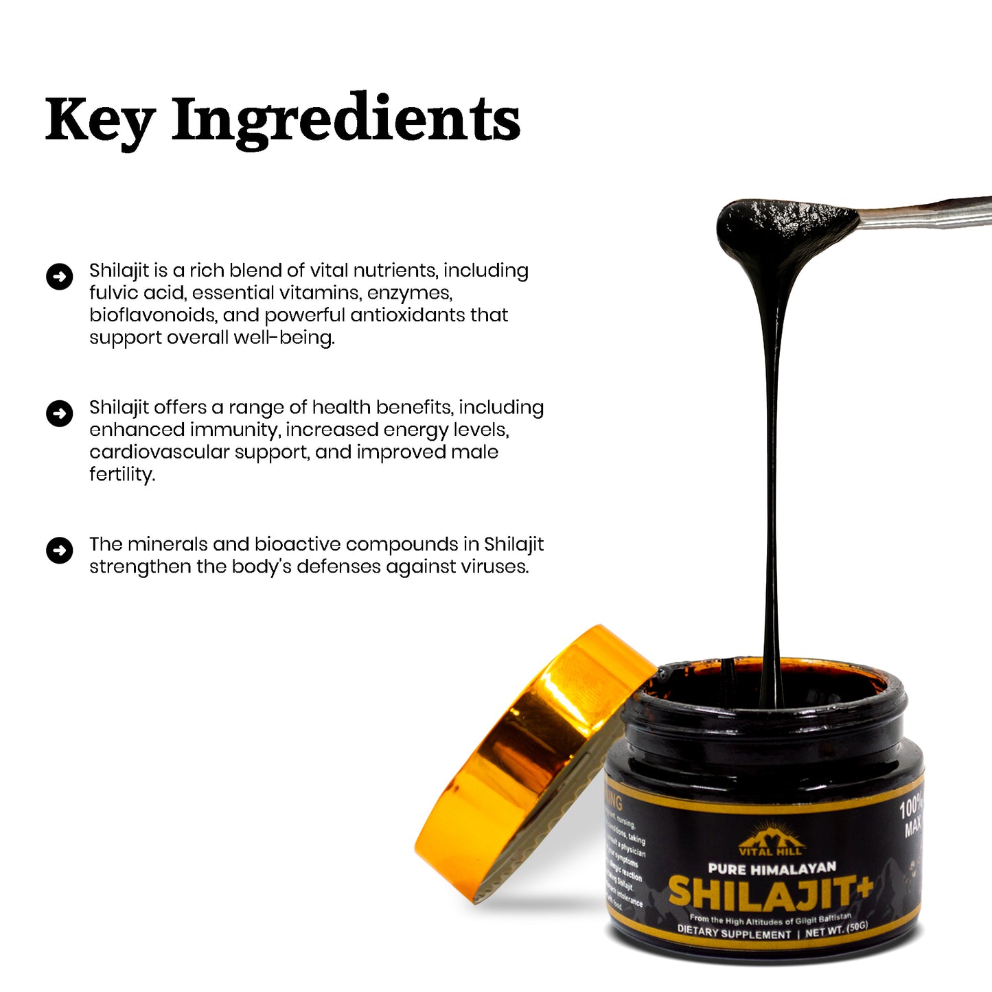 Vital Hill Premium Shilajit For Men and Women
