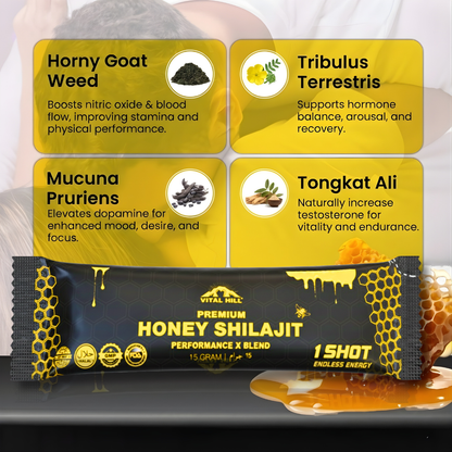 Power Honey Shilajit - Enhances Men Performance and Boost Energy Levels