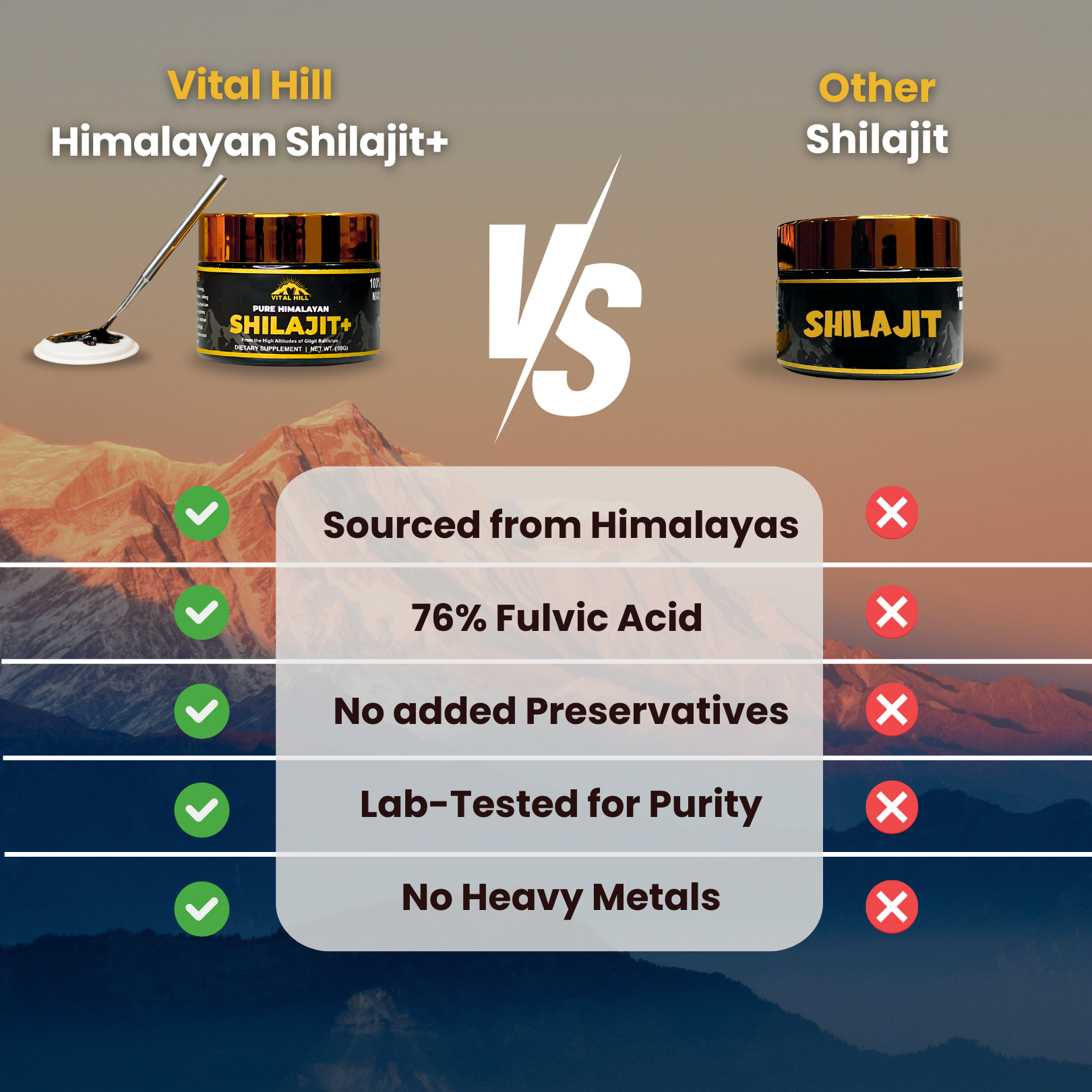 Vital Hill Pure Himalayan Shilajit