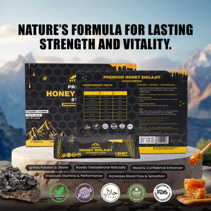 Power Honey Shilajit - Performance X Blend - Enhances Men Performance and Boost Energy Levels
