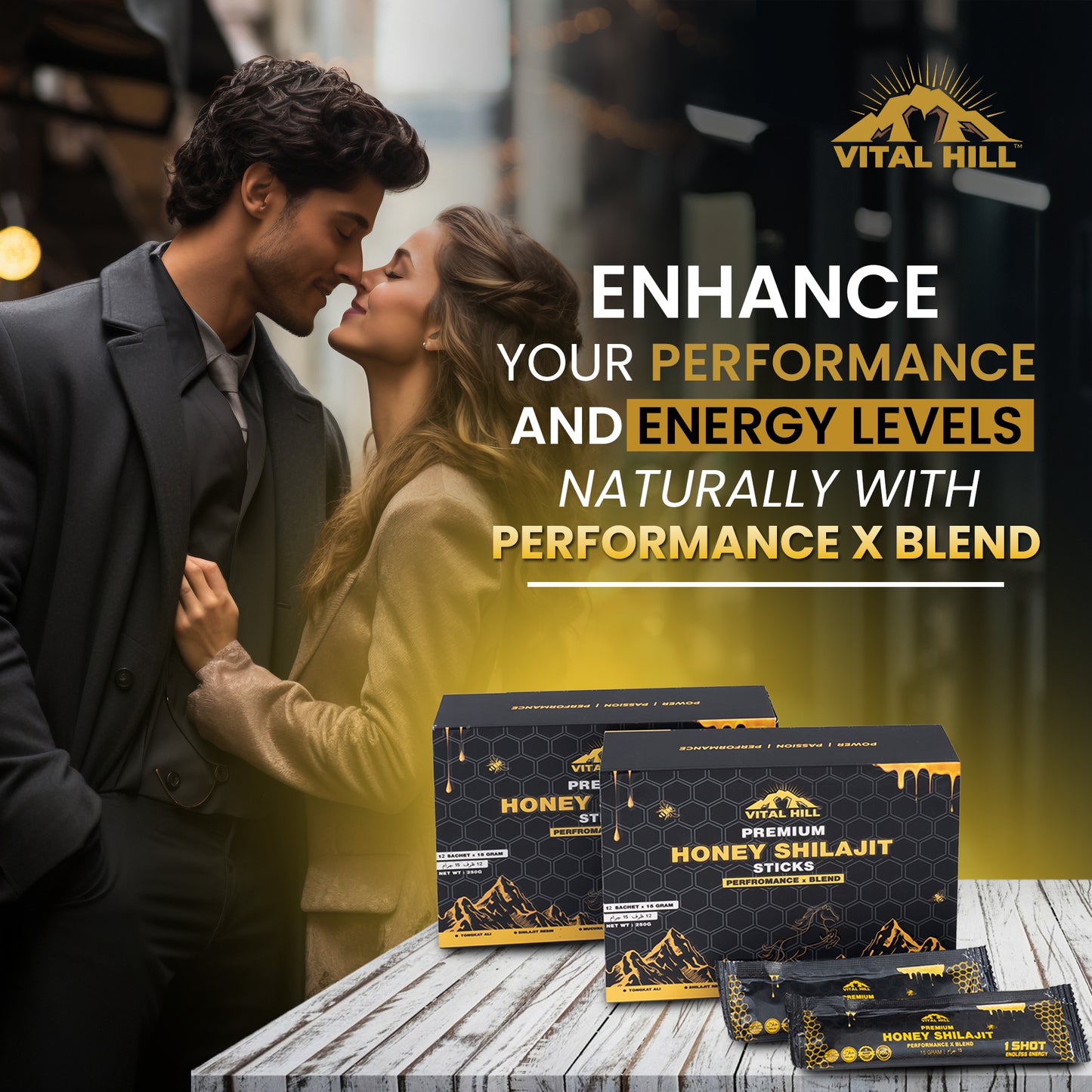 Power Honey Shilajit - Performance X Blend - Enhances Men Performance and Boost Energy Levels